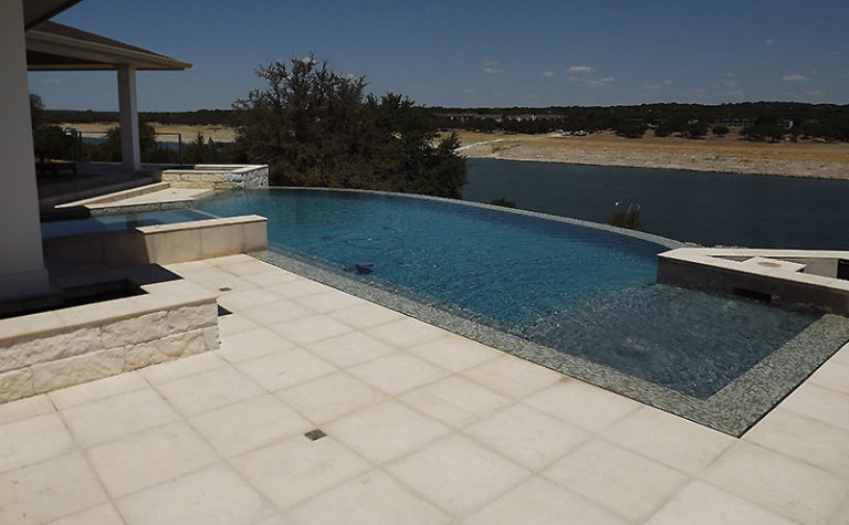 Limestone Pool Coping and Decking